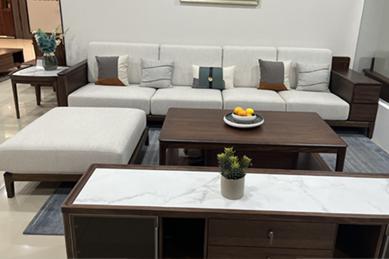 盛木缘 3.5米实木沙发